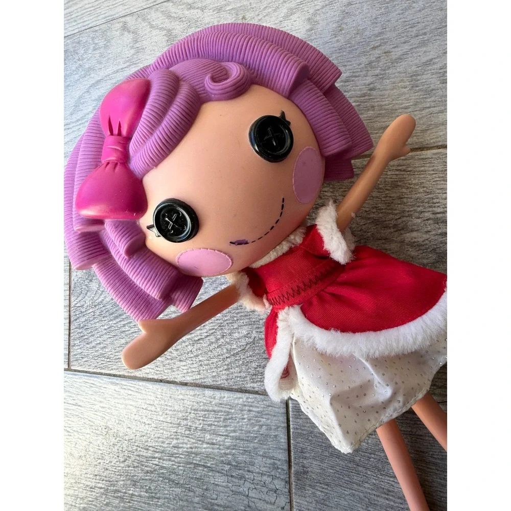Lalaloopsy Pillow Featherbed Doll Purple Curly Hair Party Dress Button Eyes 2009
